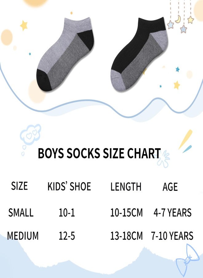 Comfoex Boys Socks 8 Pairs 6-8 4-6 8-10 Years Old Ankle Athletic Low Cut Short Half Cushioned Socks For Big Little Kids - Image 2